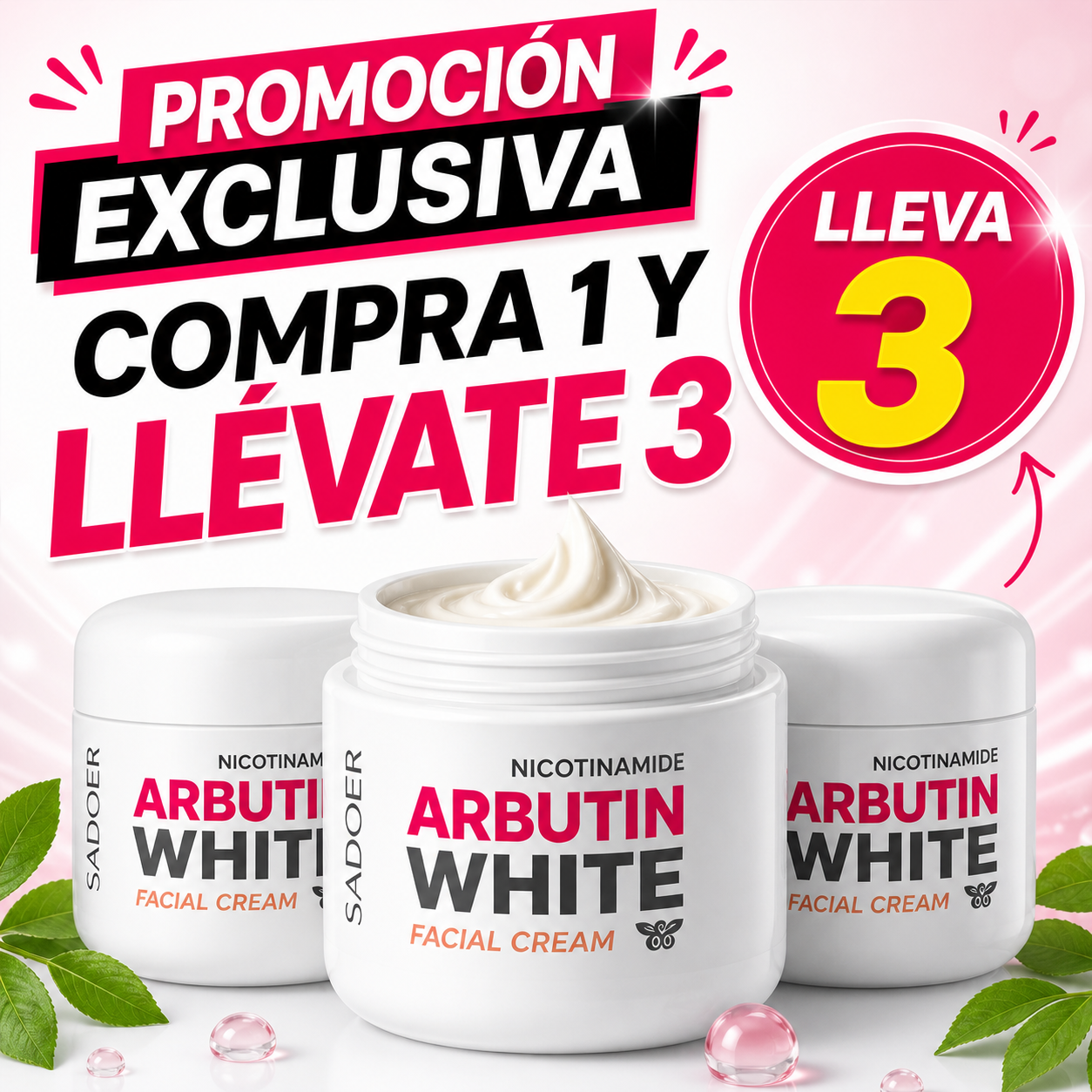 Crema Aclarante Arbutin White con Nicotinamida
